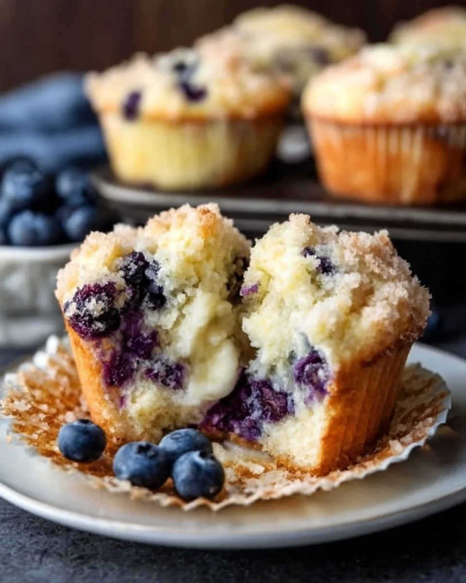 Blueberry Lemon Cream Cheese Muffins