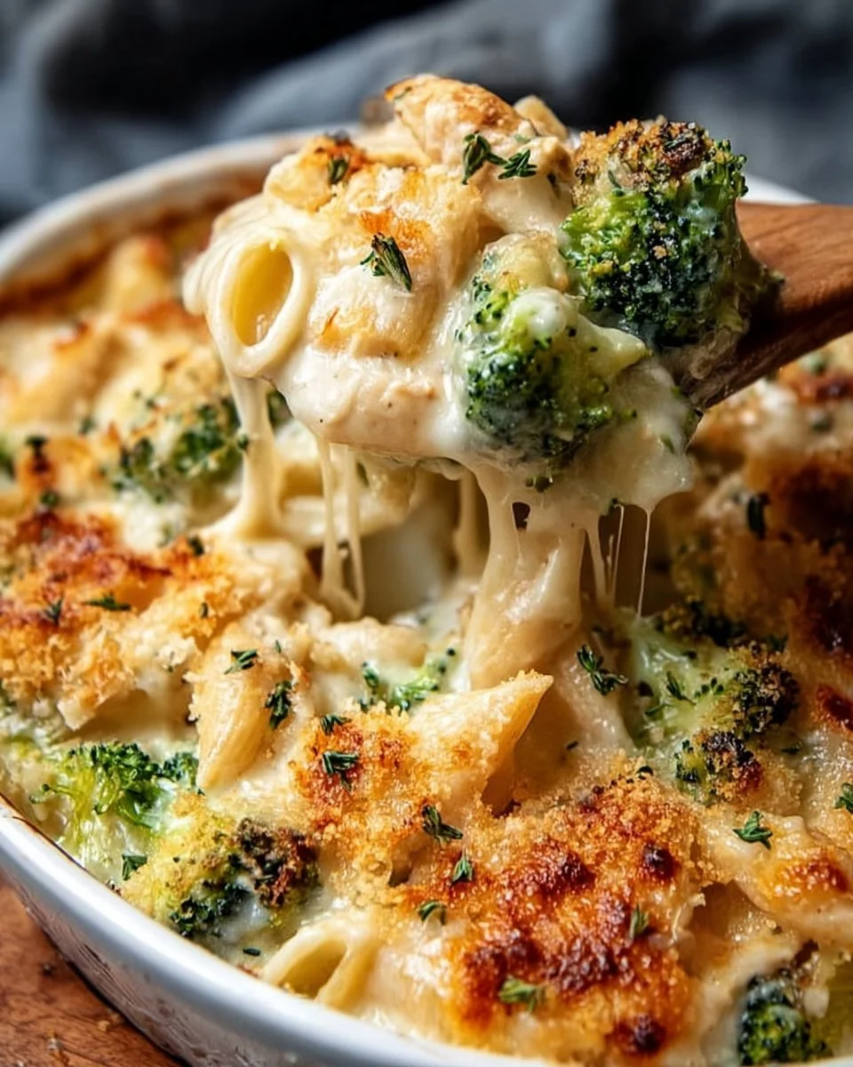 Chicken and Broccoli Alfredo Bake