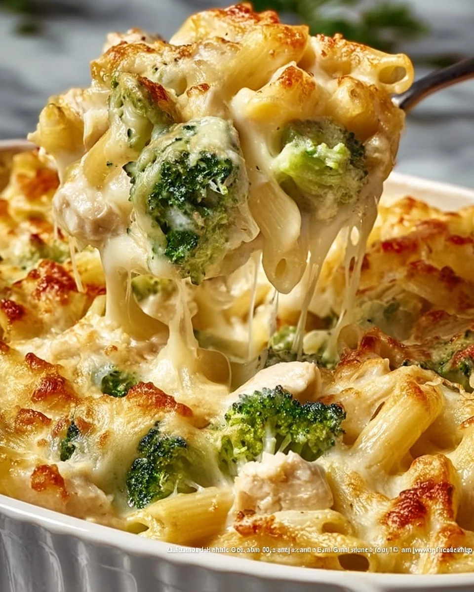 Chicken and Broccoli Alfredo Bake