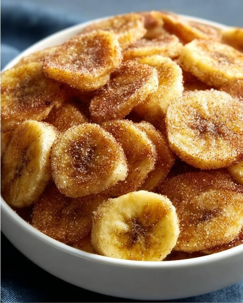 Cinnamon-Sugar Air Fryer Banana Chips