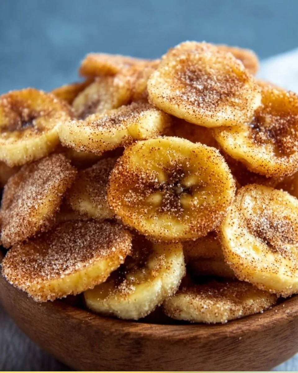 Cinnamon-Sugar Air Fryer Banana Chips