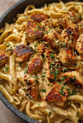 Creamy Cajun chicken pasta with fresh herbs and spices