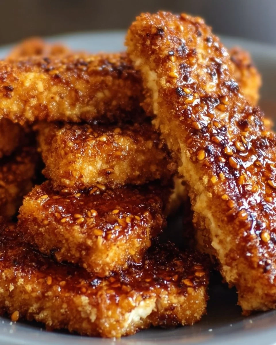 Crispy Baked Honey Mustard Tofu Tenders