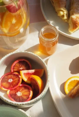 A beautifully set table featuring various Easter brunch ideas including casseroles and sweet treats.