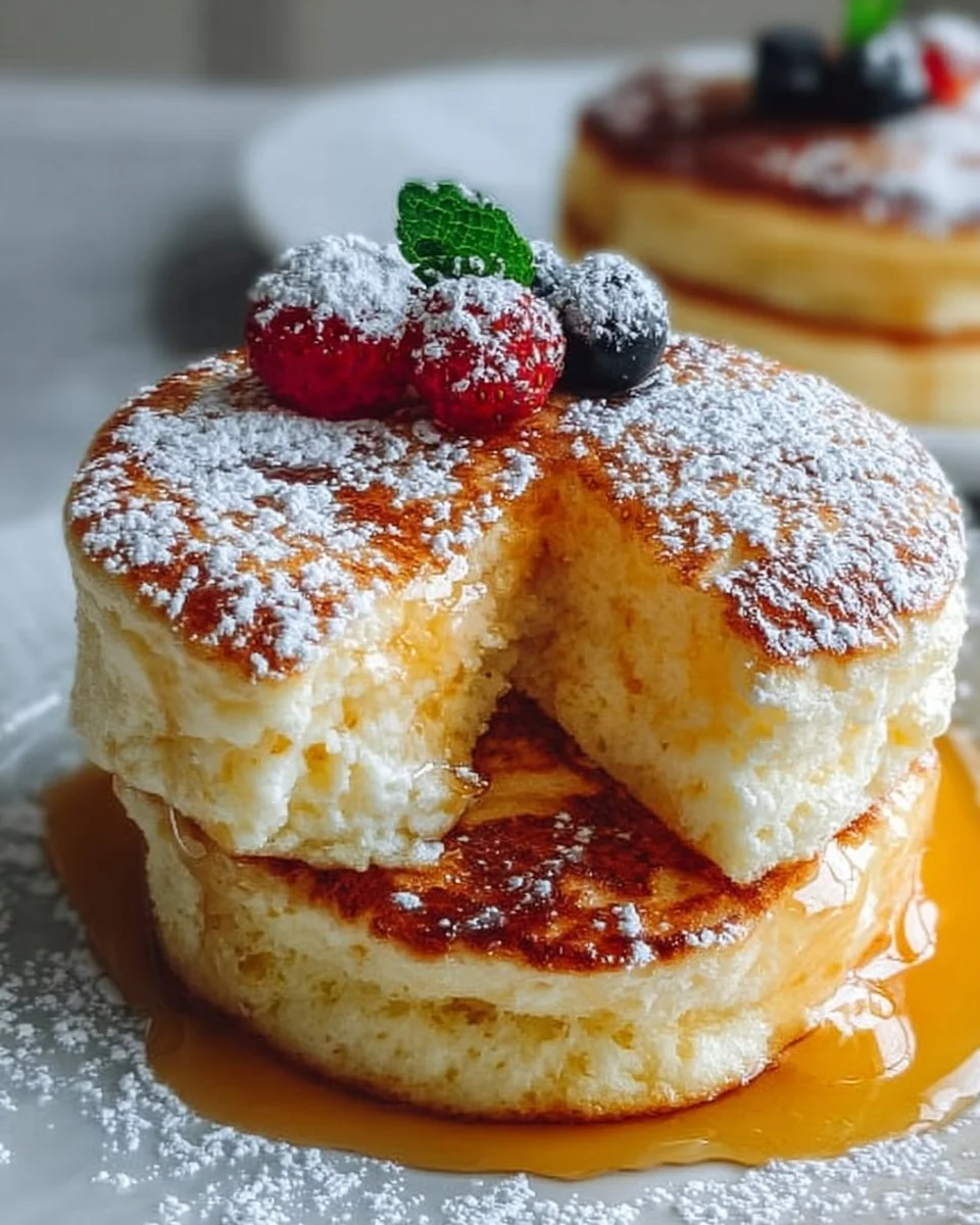 Fluffy Vegan Japanese Souffle Pancakes in 20 Minutes