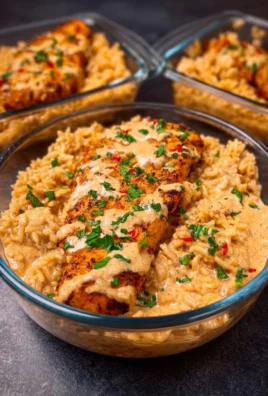High Protein Creamy Cajun Chicken with Rice dish served on a plate