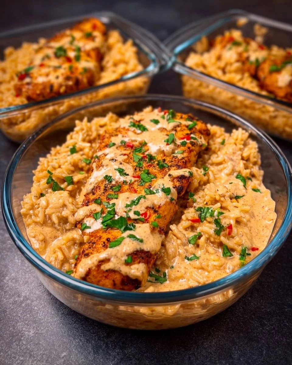 High Protein Creamy Cajun Chicken & Rice