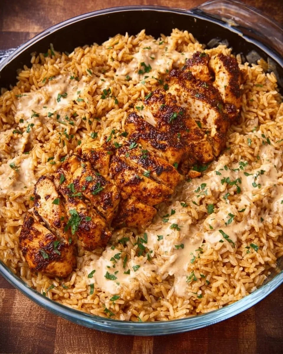 High Protein Creamy Cajun Chicken & Rice