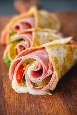Grain-free Italian Sub Roll-Up filled with fresh ingredients