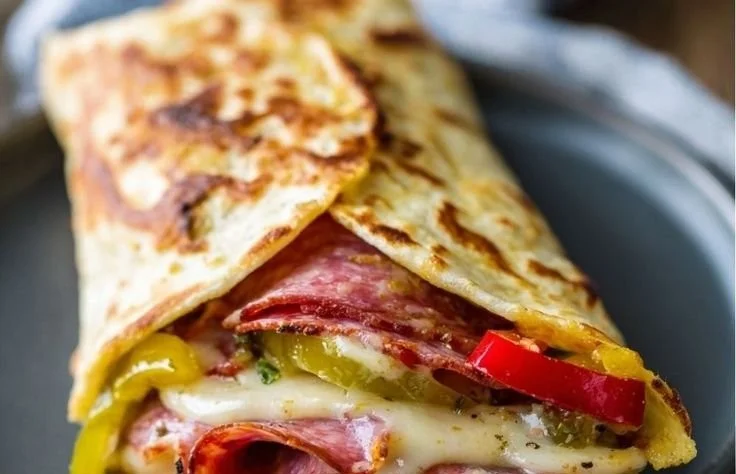 Low-Carb Italian Sub Wrap (Tortilla Melt Style)