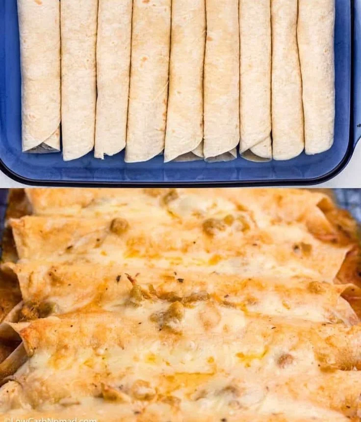 Low Carb White Chicken Enchiladas