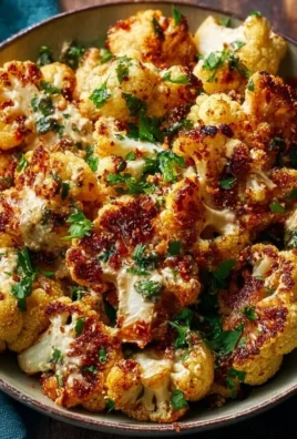 Roasted Moroccan Cauliflower drizzled with tahini-honey sauce
