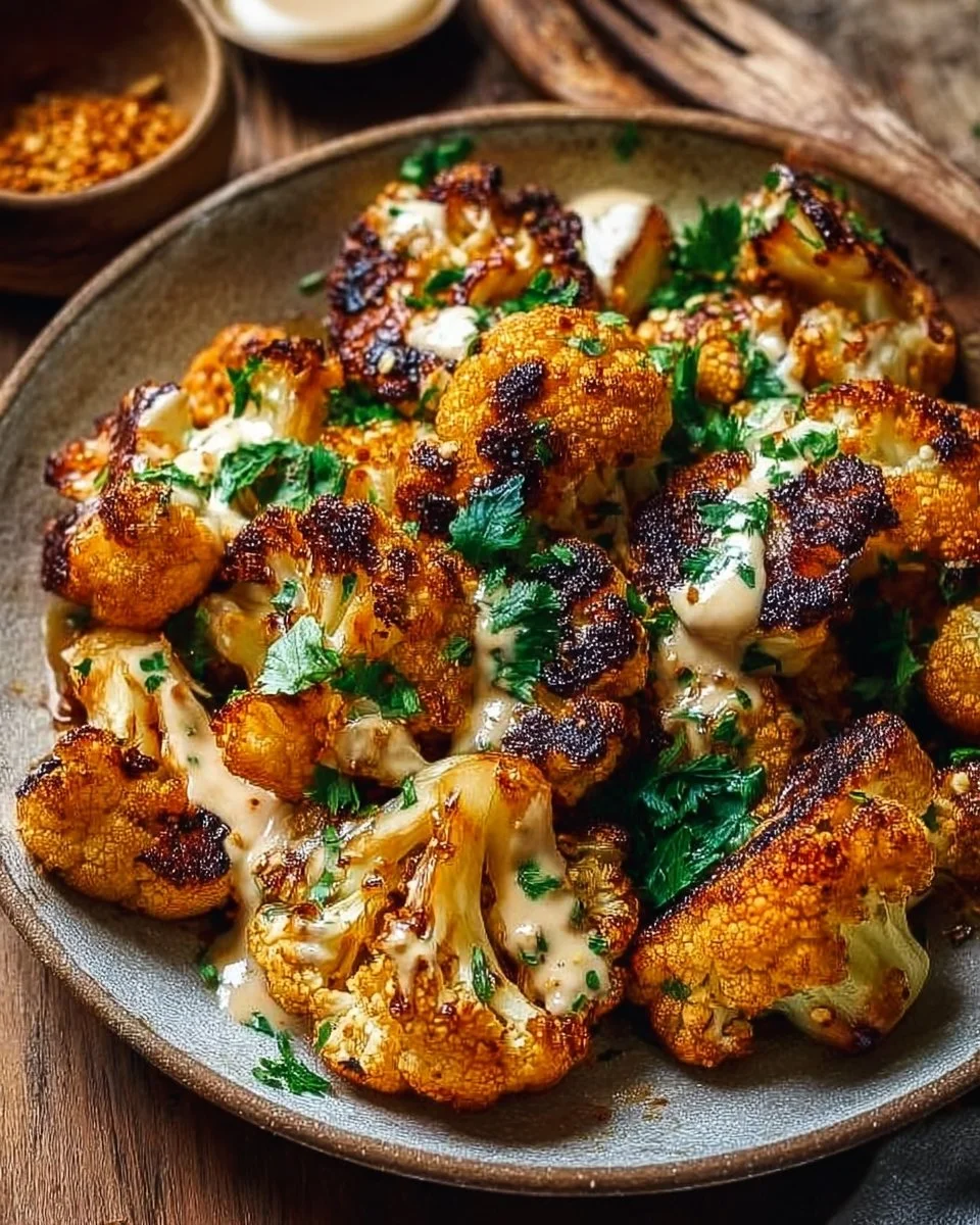 Moroccan Cauliflower with Tahini-Honey