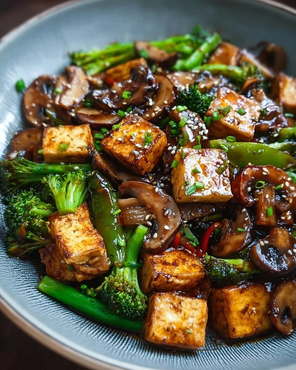 Mushroom and Tofu Stir-Fry