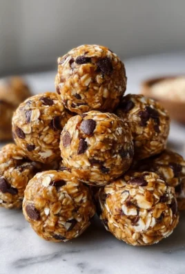 No-bake peanut butter energy bites with oats and chocolate chips