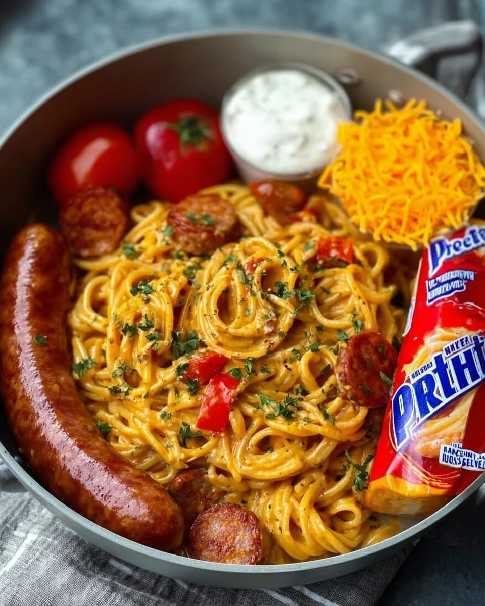 One Pot Creamy Cajun Sausage Pasta