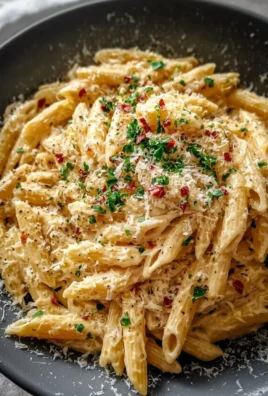 One Pot Creamy Garlic Pasta ready to serve in a bowl