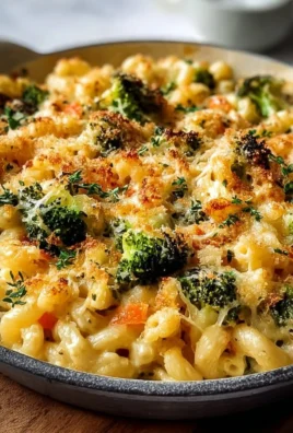 Delicious one pot veggie mac and cheese with colorful vegetables.