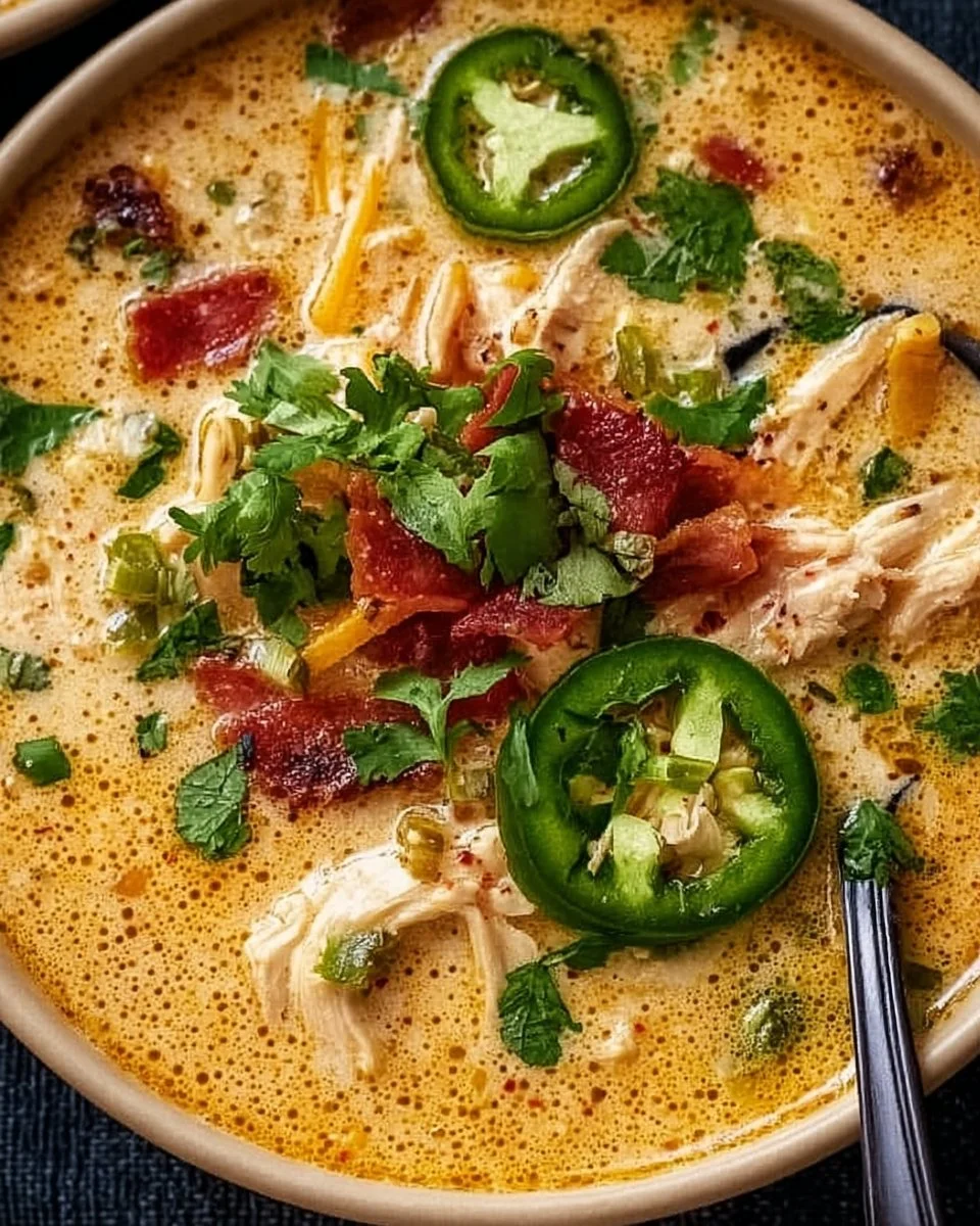 Spicy Jalapeño Popper Chicken Soup