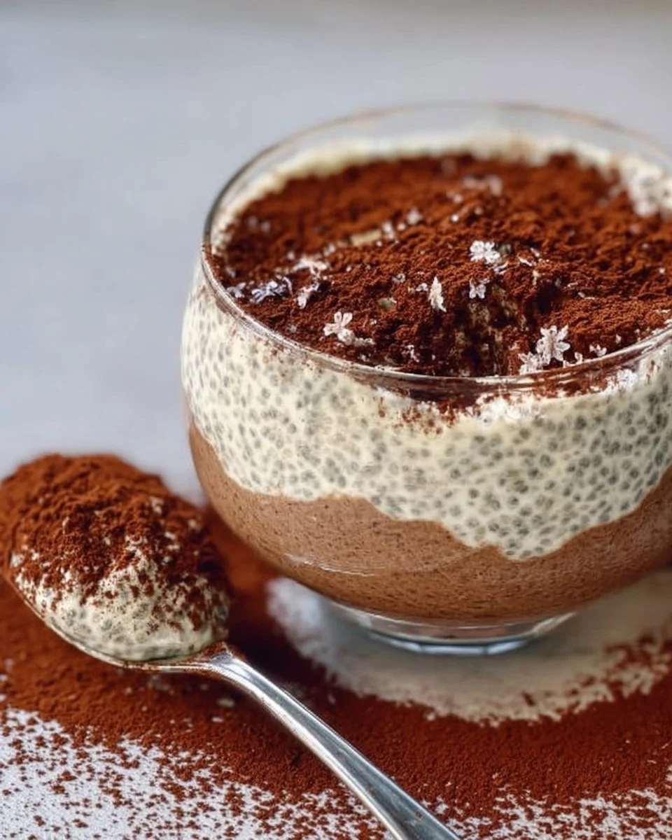 Viral Tiramisu Chia Pudding (Gluten Free, Refined Sugar Free)