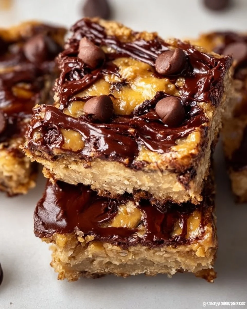 4 Ingredient Peanut Butter Banana Bars
