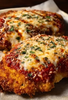 Plate of Baked Chicken Parmesan with cheese and marinara sauce