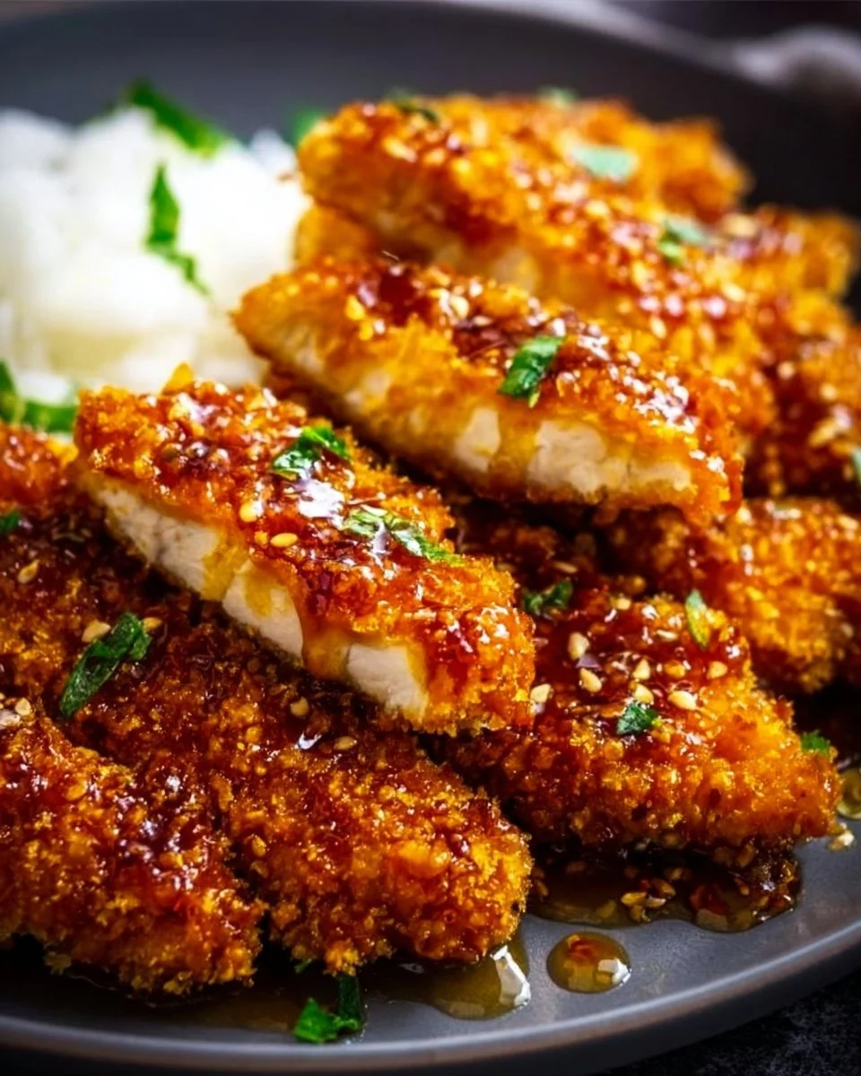 Baked Crunchy Hot Honey Chicken