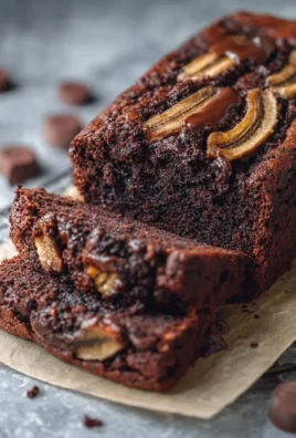 Slice of Chocolate Espresso Banana Bread with chocolate chips