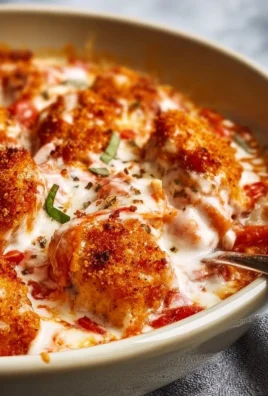 Cottage Cheese Chicken Parmesan Bowl with fresh ingredients served in a dish
