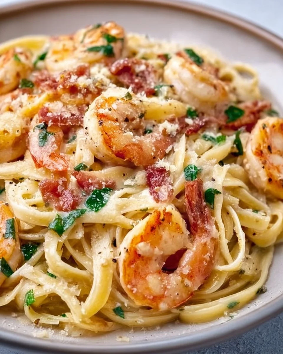 Creamy Tuscan Shrimp Linguine