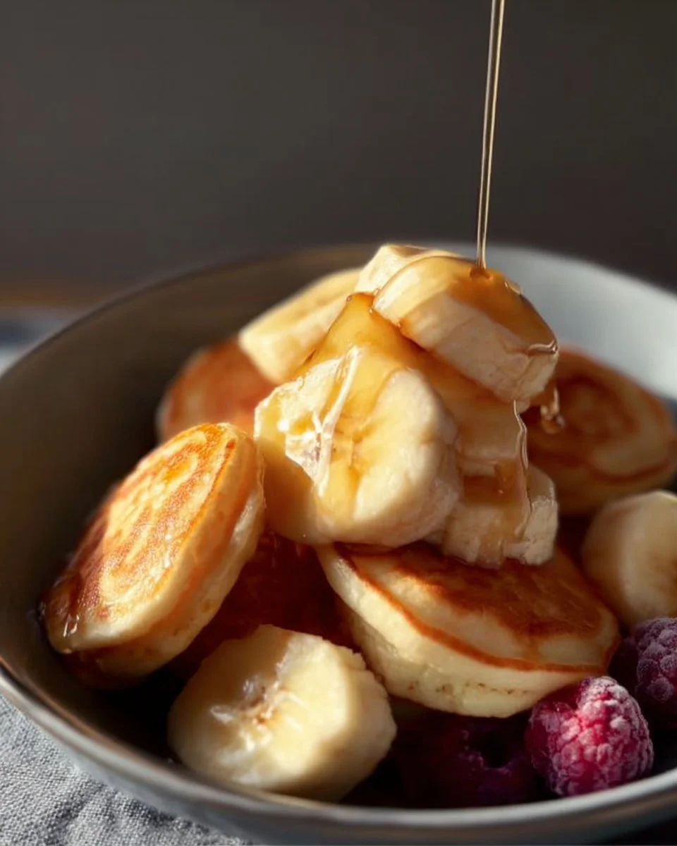 Fluffy Mini Banana Pancakes
