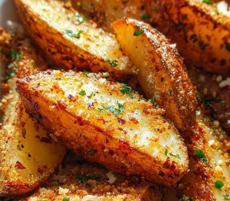 Garlic Parmesan Potato Wedges
