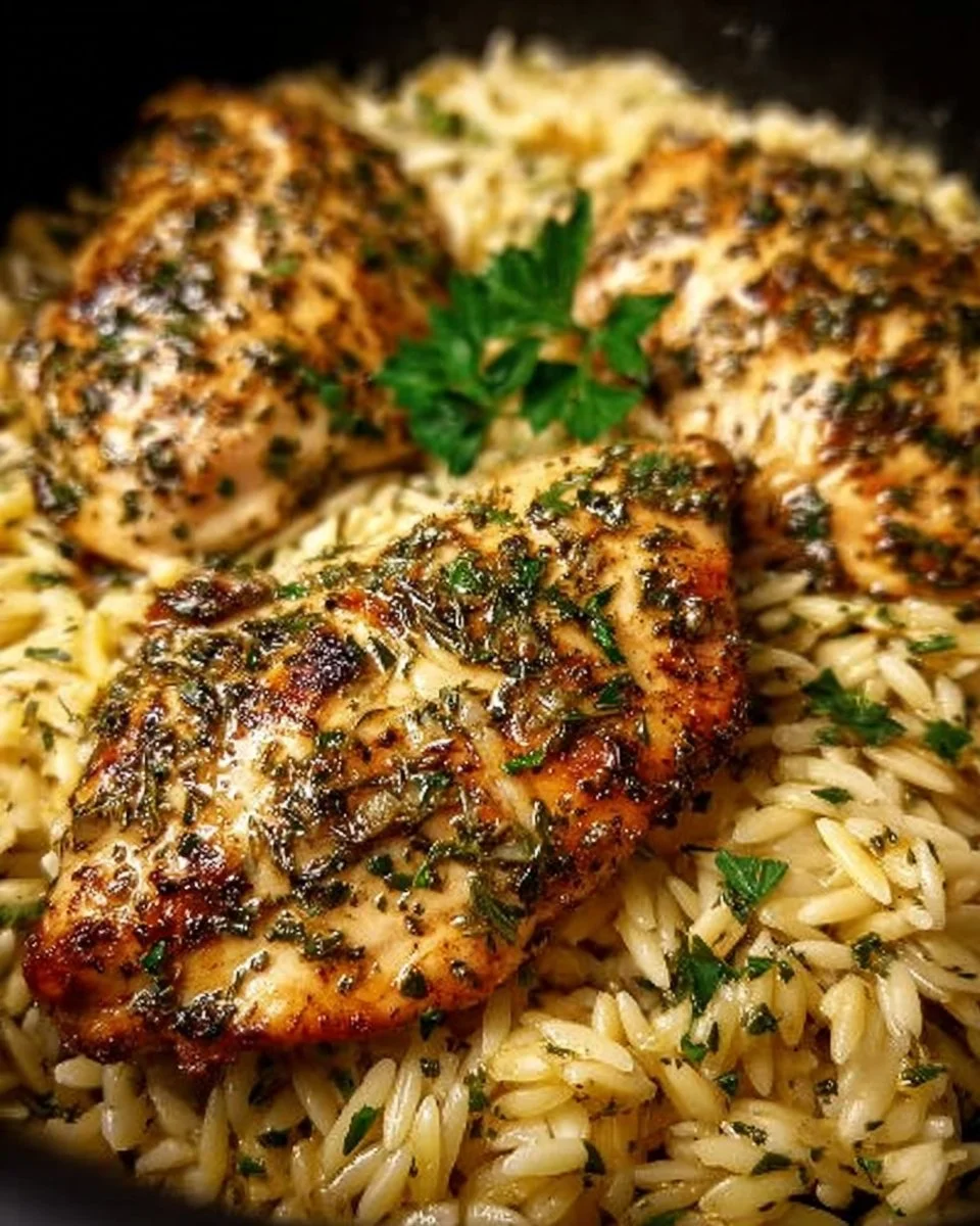 Instant Pot Lemon Herb Chicken with Orzo