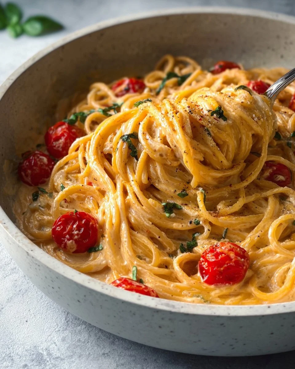 Roasted Tomato and Garlic Ricotta Pasta