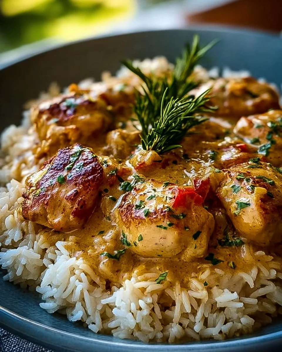 Smothered Chicken and Rice