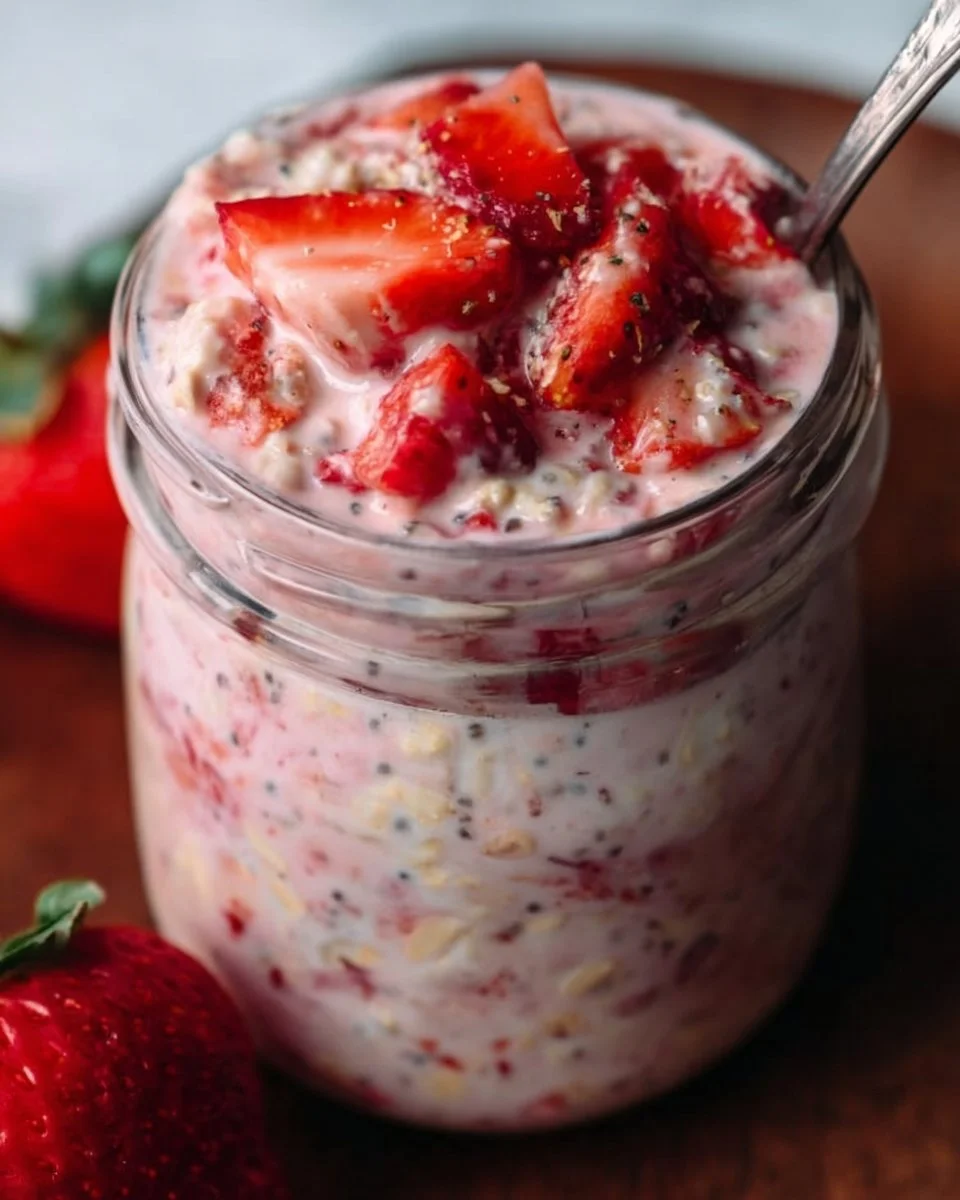 Strawberries and Cream Overnight Oats