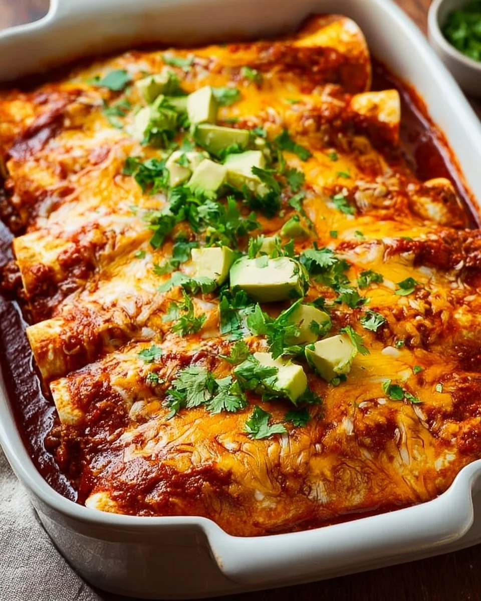 Beef Enchiladas with Red Sauce