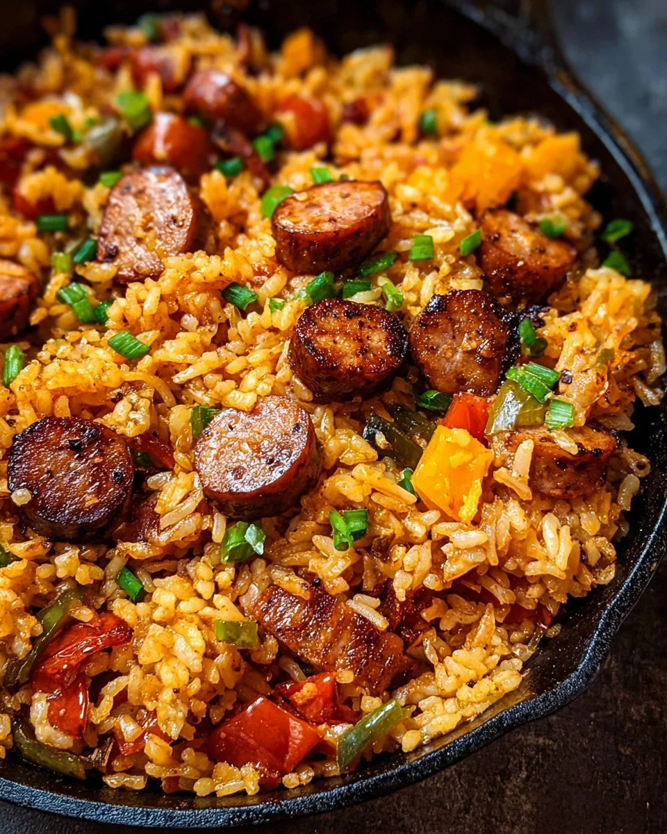 Cajun Sausage and Rice Skillet