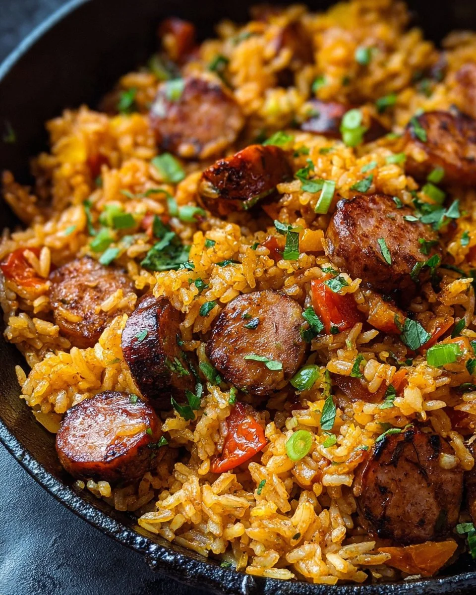 Cajun Sausage and Rice Skillet