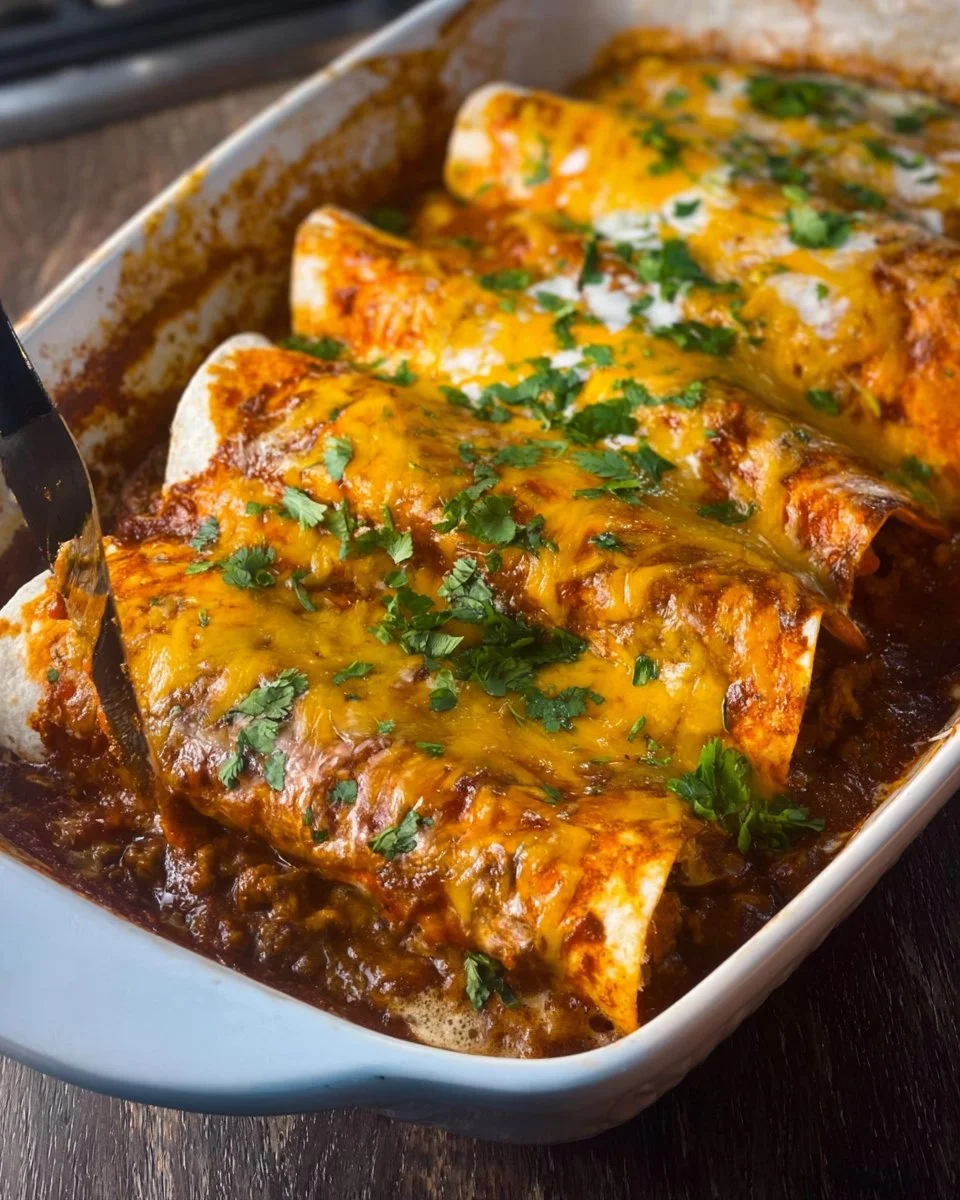 Cheesy Beef Enchiladas