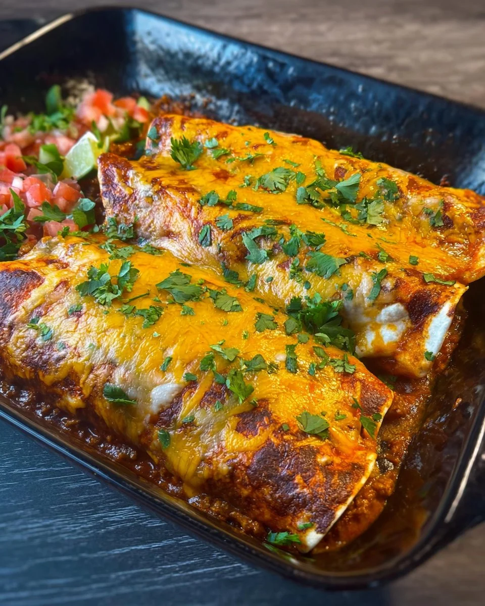 Cheesy Beef Enchiladas