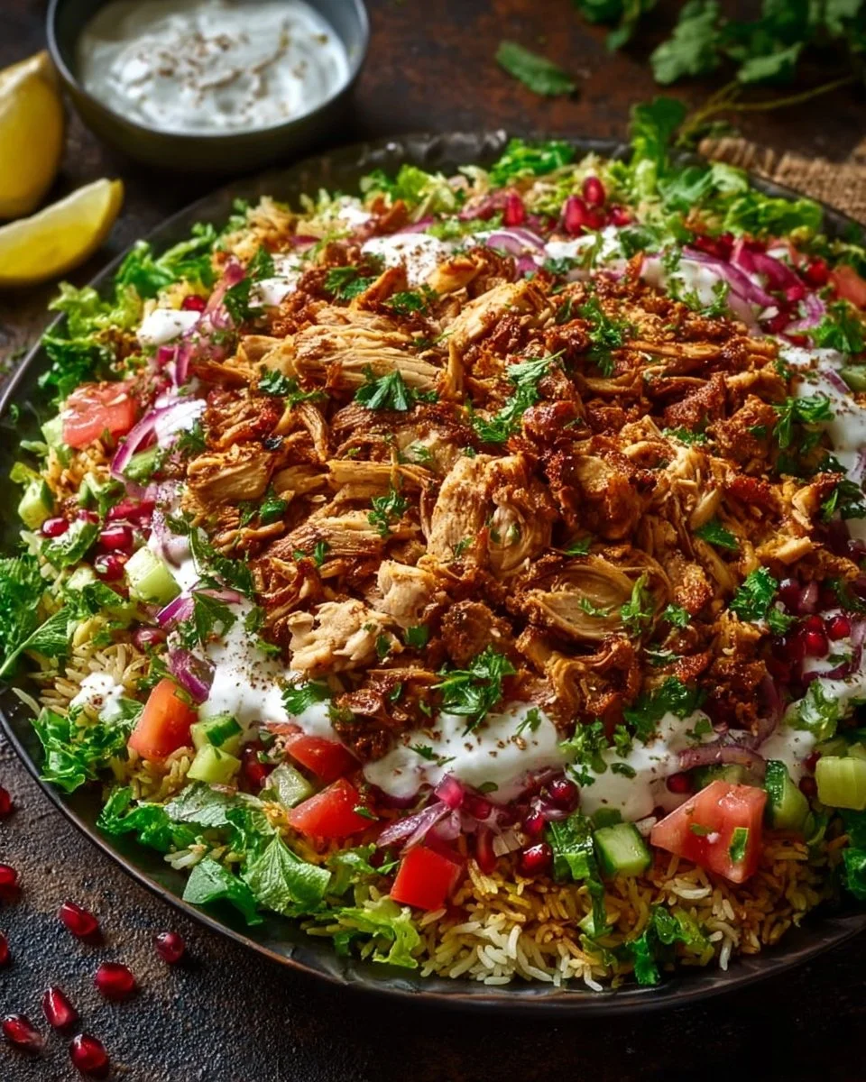 Chicken Shawarma Crispy Rice Salad – Easy Middle Eastern Dinner Recipe
