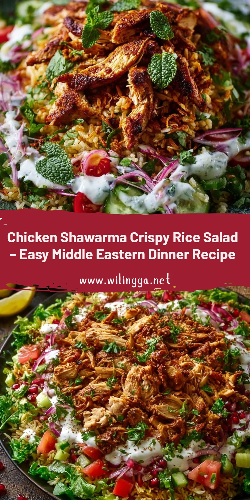 Chicken Shawarma Crispy Rice Salad – Easy Middle Eastern Dinner Recipe