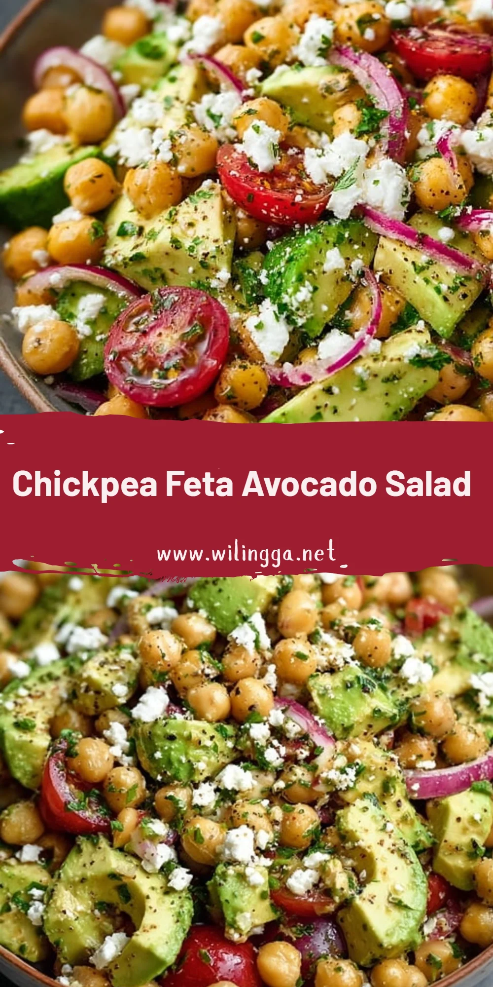 Chickpea Feta Avocado Salad