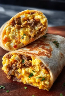 Prepared freezer breakfast burritos ready for quick breakfasts