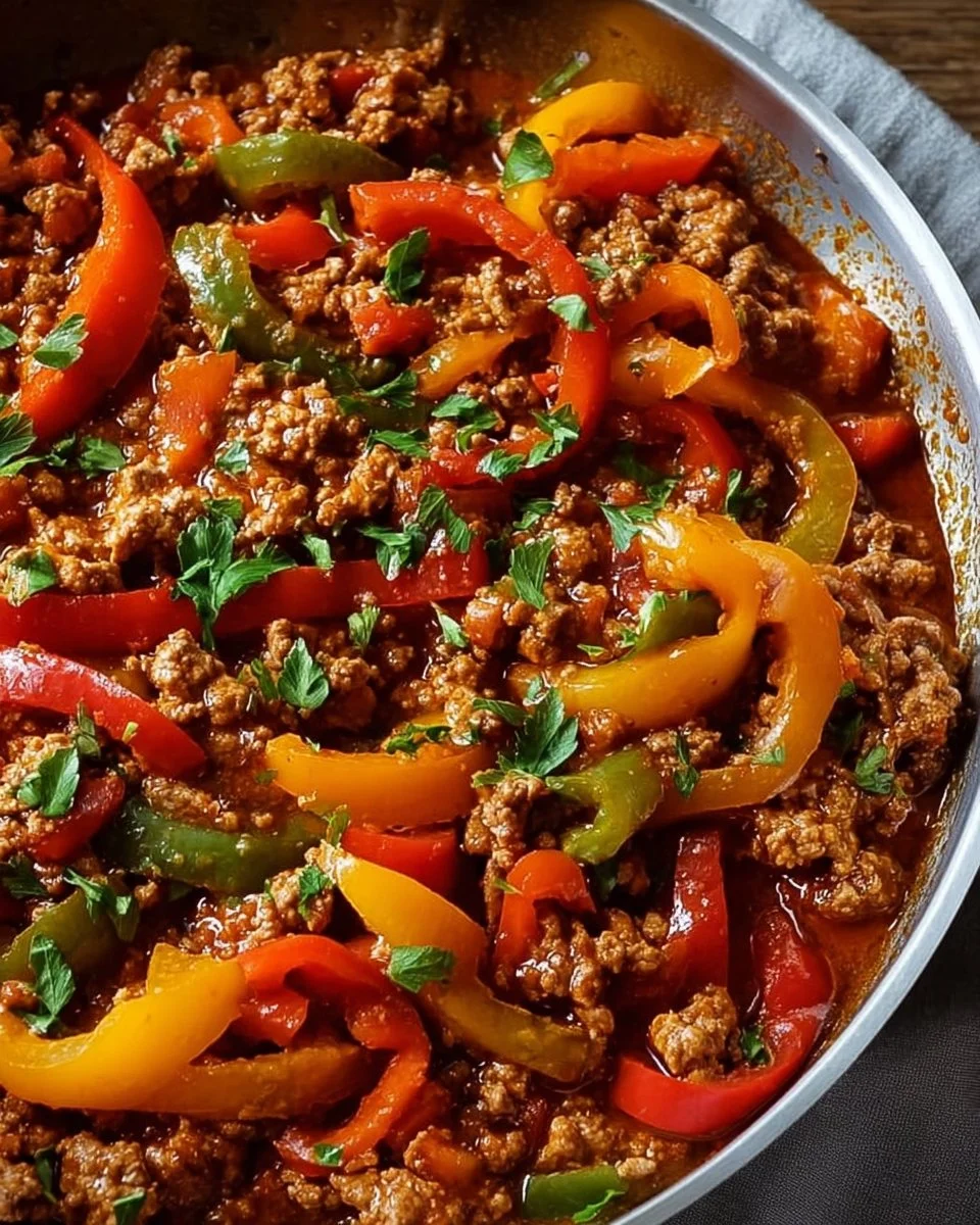 Ground Turkey and Peppers