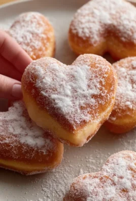 Delicious heart-shaped doughnuts decorated with icing and sprinkles