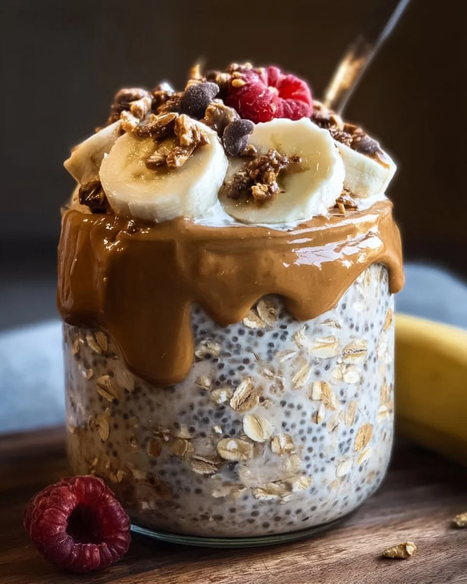 High-Protein Peanut Butter Overnight Oats