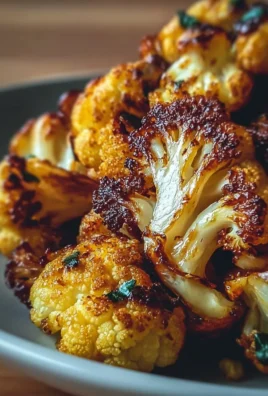 Honey Curry Roasted Cauliflower dish with drizzle of honey and spices