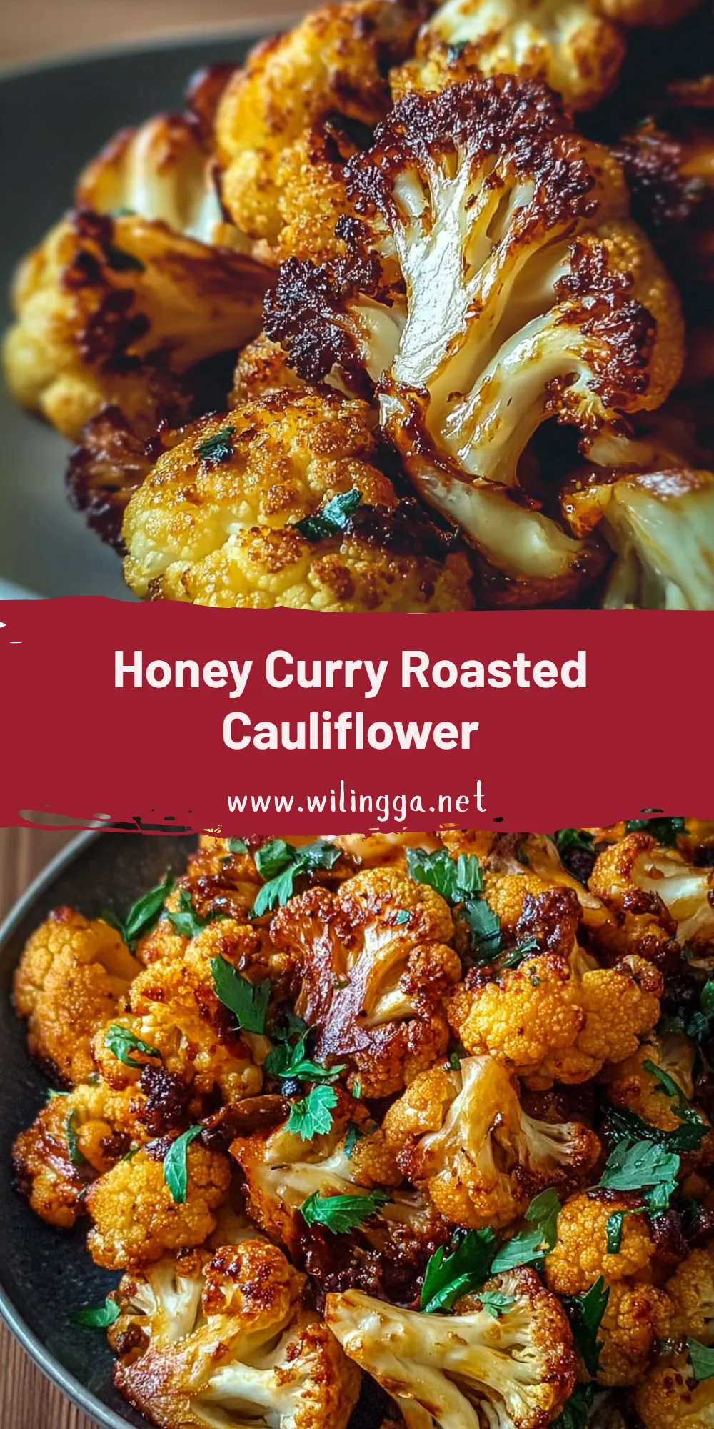 Honey Curry Roasted Cauliflower